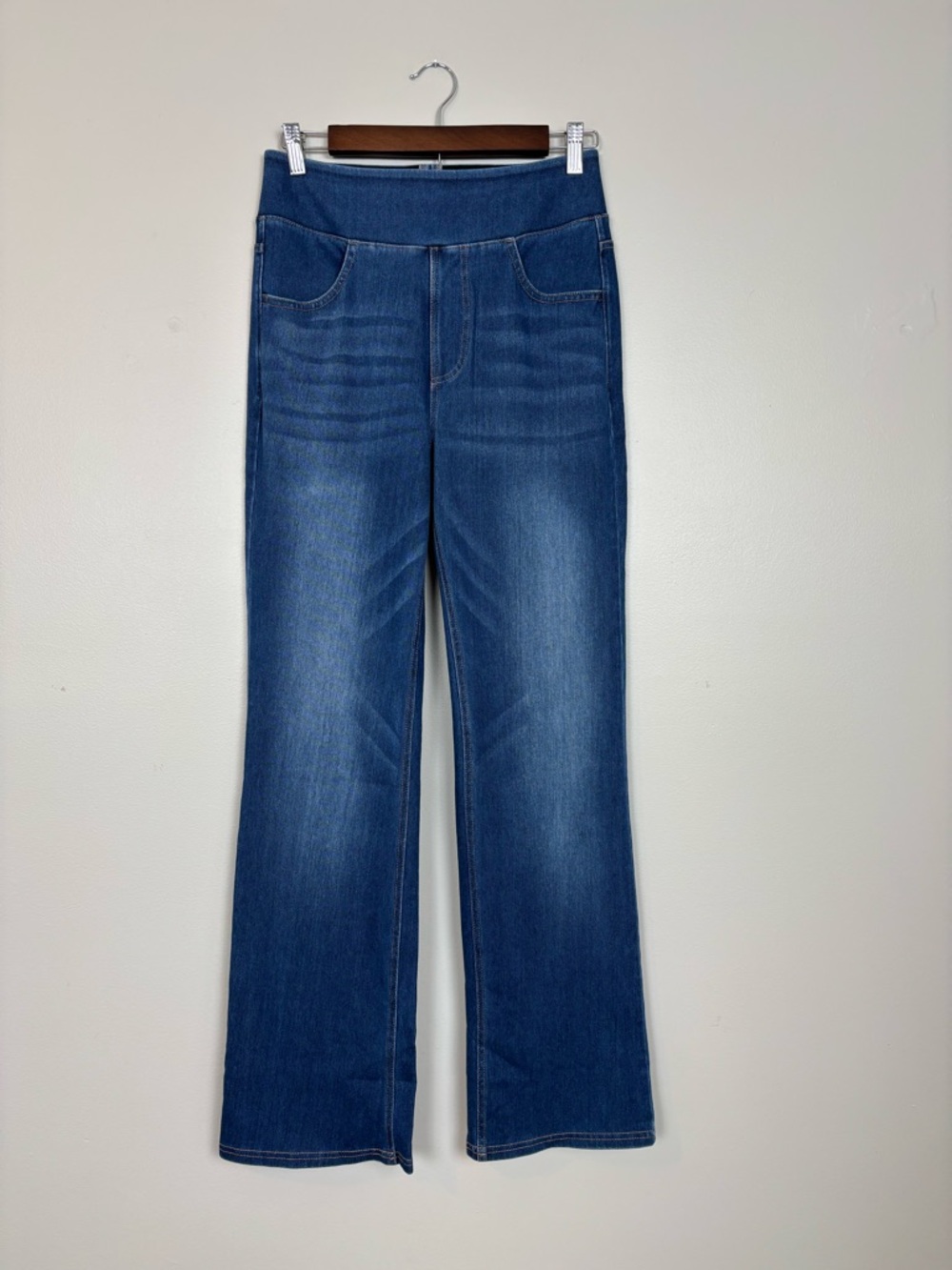 Halara Flex Jeans Womens Medium High Waisted Casual Slim Flare Denim in Blue